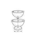 Azar Displays 2-Tier 12" & 14" Bowl Counter Display (720206)-Overall height: 17"