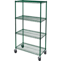 Kleton Wire Shelf Cart, Epoxy Finish, 48" x 80" x 24", 800 Lbs. Capacity-Capacity: 800 lbs.