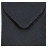 JAM Paper 3.125 x 3.125 Mini Square Envelopes, Black Linen Recycled, 1000 Pack (V01200B)-Black