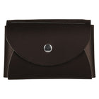 JAM Paper Leather Business Card Case, Round Flap, Dark Brown, 100 Pack (2233317454B)-Dark brown