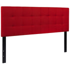 Flash Furniture Bedford Tufted Upholstered Queen Size Headboard - Red Fabric-Panel Headboard