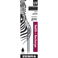 Zebra LV Refills for Z-1000 StylusPen - 1.0mm - Black - 2 Pack-Fits all Z - 1000 Stylus Pens
