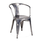 Nicer Furniture - fauteuil empilable industriel de style Tolix A - galvanisé-Fauteuil intérieur/extérieur