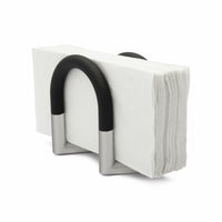 Umbra Swivel Squeeze Napkin Holder - Plastic, Metal - Nickel/Black - 3 Pack-Made of cast metal and molded plastic swivelling arms, the spring mechanism within Swivel applies pressure to the napkins so that as the amount varies, the shape changes to accommodate the amount.