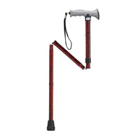 Drive Medical Adjustable Lightweight Folding Cane with Gel Hand Grip, Red Crackle-Red Crackle, Aluminum