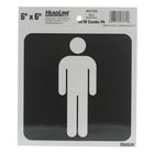 Headline Sign MEN/WOMEN Self-Stick Signs Combo - 6" H x 6" L - Black/Gray - 2 Pack-Black & Gray Self-Adhesive