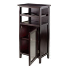 Winsome Alta Wine Cabinet-Wine rack dimensions are 15.2"W x 11.5"D x 4.8"H