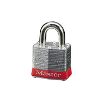 Master Lock Series 3 Laminated Steel Safety Padlocks, Red, 1-9/16" Body Width, 6 Pack (3RED)-Safety Padlock