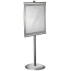 Azar Displays 28" x 22" Curved Metal Floor Sign Holder (300870)-Used to display graphics