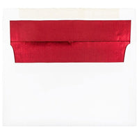 JAM Paper A10 Foil Lined Envelopes, 6 x 9.5, White with Red Lining, 50 Pack (900905662I)-White with red foil lined envelope