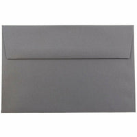 JAM Paper A9 Invitation Envelopes, 5.75 x 8.75, Dark Grey, 250 Pack (36396436H)-Gray dark base envelope