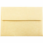 JAM Paper 4bar A1 Envelopes, 3.63 x 5 1/8, Parchment Antique Gold Yellow Recycled, 1000 Pack (90090522B)-Antique gold