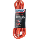 Aurora Tools Indoor/Outdoor Extension Cords, Standard-Duty, 15'-Designed for light industrial, contractor and home use