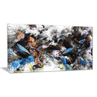 Designart – Art imprimé sur toile, football en action (PT2551-32-16)-Impression