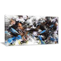 Designart – Art imprimé sur toile, football en action (PT2551-32-16)-Impression