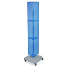 Azar Displays 8" x 8" x 60"Interlocking Pegboard Display with Wheels, Blue (703390-BLU)-Works great with Azar's line of hooks and accessories