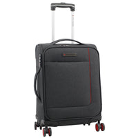 Air Canada Omni 20" Softside Carry On Spinner Luggage - Charcoal-2-tone 600D polyester construction for durability and style