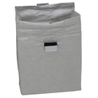 Cathay Importers Eco-Friendly Reusable Paper Lunch Bag, Grey (EC-21-0063)-Water resistant exterior and frosted plastic lining interior