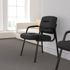 Flash Furniture Flash Fundamentals Black LeatherSoft Executive Reception Chair with Black Metal Frame, BIFMA Certified-9