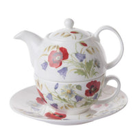 Roy Kirkham Tea for One Teapot with Tea Cup and Saucer - English Meadow-Teapot Set
