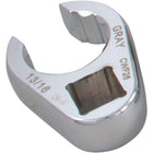 Gray Tools 1/2" Drive, 1-3/16" Flare Nut Crow Foot Wrench, Chrome Finish-Size: 1-3/16"