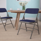 Flash Furniture – Chaise pliante HERCULES en métal à 3 barreaux et à 2 pivots, bleu marine (HAMC309AFNVY)-Composants en acier riveté
