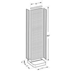 Azar Displays 2-Sided Pegboard Floor Display, C-Channel Sides, Studio Base, Blue (700778-BLU)-Dimensions: 16"W x 60"H