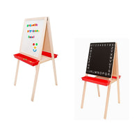 Crestline Child's Magnetic Easel, 44" x 19"-Solid hardwood construction