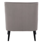 CorLiving LSS-301-C Elwood Modern Accent Chair in Grey-Classic wingback chair design with modern finishes
