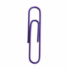 JAM Paper Colored Jumbo 2" Paper Clips - Purple - 2 Packs of 75-Premium paper clips made from high quality vinyl coated steel wire