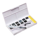 Derwent 12-Colour Paint Pan Set - Tinted Charcoal (2305872)-Blend colours wet, apply in layers and lift, smudge or draw over when dry