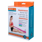Bodico Yoga Mat & Resistance Bands Set - Blue-The non-slip mat is made of high-quality, durable and professional PVC, and the bands are made of safe latex which will withstand your most intense workouts - never worry about rips or tears