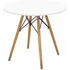 Nicer Furniture Eiffel Style Dining Table with 32" Table Top - White-Dining Table
