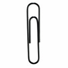 JAM Paper Colored Jumbo 2" Paper Clips - Black - 2 Packs of 75-Premium paper clips made from high quality vinyl coated steel wire