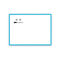 Quartet Coloured Frame Dry-Erase Board - 17" x 23" - Assorted-Steel whiteboard, ideal for placement in occasional use in small or home offices