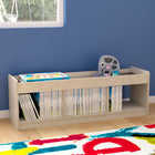 Flash Furniture Bright Beginnings Commercial Grade Modular Wooden Classroom 2 Sided, 3 Section, Open Storage Unit? - Natural-Natural Finish Engineered Birch Plywood