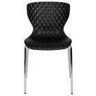 Flash Furniture Lowell Contemporary Design Black Plastic Stack Chair-Set of 4 Multipurpose Stack Chairs