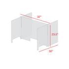 Diviseur de table en forme de H Mark Maker - Acrylique transparent 1/4" - milieu de 32" Lx23,5"H et deux côtés de 30" Lx23,5"H-Fabriqué à partir d'acrylique transparent de 1/4".