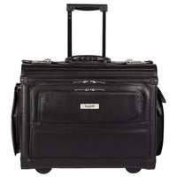 Bugatti 17" Docket Business Case on Wheels, Black-Includes multiple pockets that easily organize whatever you need to carry with you