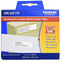 Brother Continuous Length Paper Tape - Black on White (DK2210)-29 mm