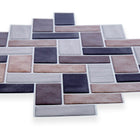 Truu Design Herringbone Peel and Stick Wall Tiles, 10 x 10 inches, Multicolour, 6 Pieces-Premium quality tiles: wall peel and stick backsplash tiles are made of high-quality, durable eco-friendly PVC plastic, water-resistant and mold resistant which never turn yellow with time