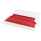 JAM Paper Enveloppes A7, blanches à revers rouge, 250/paquet-Poids du papier : 24 lb