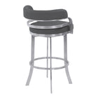Armen Living Prinz 26" Counter-Height Swivel Bar Stool - Grey-Weight Capacity: 250 lb.
