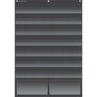 Teacher Created Resources Black Calendar Pocket Chart, 25" x 36"-Clear pockets hold calendar headliners and days