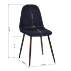 FurnitureR Blue Dining Chair, Set of 4, Charlton-Assembly required