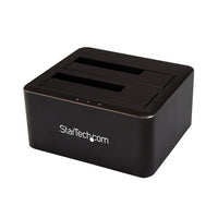StarTech Dual-Bay SATA HDD Docking Station, 2 x 2.5/3.5" SATA SSDs/HDDs, USB 3.0-Access two 2.5/3.5” SATA hard drives (HDD) or solid state drives (SSD) simultaneously and hot swap drives in and out