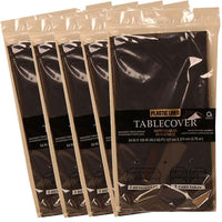 JAM Paper Paper Table Covers, Black Table Cloths, 5 Pack-Black