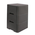 Modern Homes-Rattan Style 3 Drawer Unit - Brown-High quality, durable, 3 drawer structure