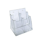 Azar Displays 2-Tier 4-Pocket Trifold Brochure Holder (252381)-Brochure holders