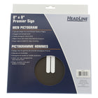 Headline Sign Premier MEN Restroom Sign - 8" H x 8" L - Black-Use anywhere for an updated, upscale look
